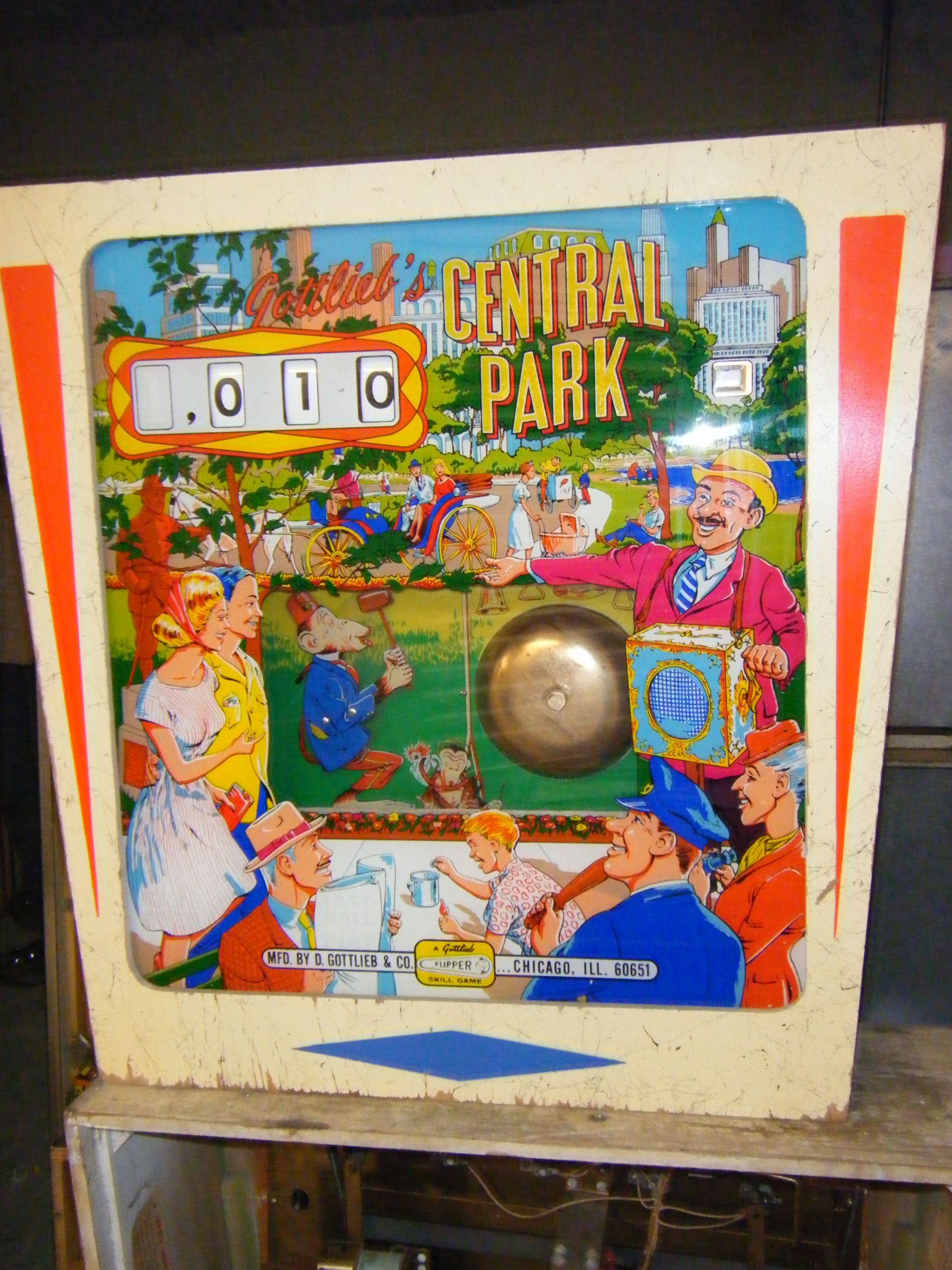 Gottlieb Central Park Backglass Midwest Pinball